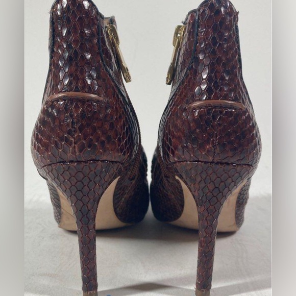 LOUISE ET CIE Shiro Pointed Toe Ankle Boots Tassel Burnt Tawny Snake Boo… - Picture 3 of 8